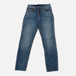 J Crew 10” High Rise Skinny Raw Hem Jeans Size 27